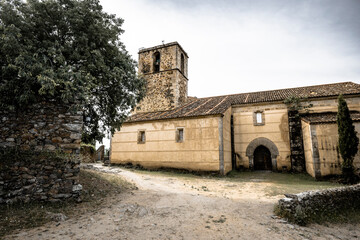 Church of the Assumption in Granadilla village, municipality of Zarza de Granadilla, province of Caceres, Extremadura, Spain