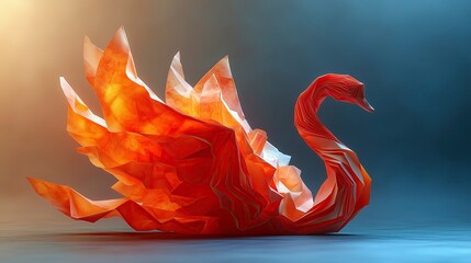 The art of origami paper folding - Dynamic paper swan