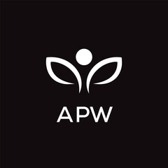 APW Letter Initial Logo Design Template Vector Illustration