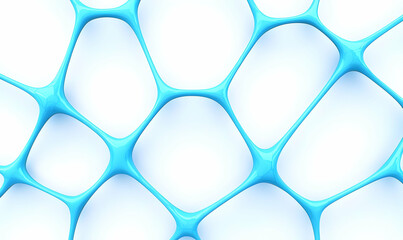 Abstract Blue Organic Structure with Soft Curves and Light Background