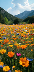 Fototapeta premium field of yellow flowers
