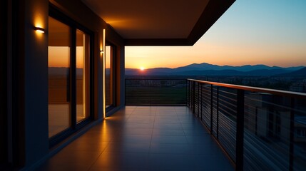 Modern Balcony Sunset View (2)