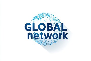 Creative graphic layout showcasing a global network concept with interconnected nodes