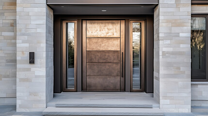 Stunning entry door crafted with modern techniques offering a grand and sleek first impression