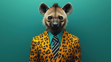 Chic Hyena Surreal Portrait Stylish
