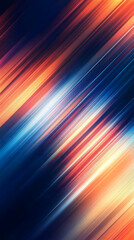 Obraz premium Dark blue gradient background with blurred stripes of red and orange 