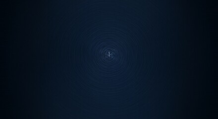 Abstract Dark Blue Concentric Circles - An featuring concentric circles radiating from the center, set against a dark blue background. Simple, elegant, and perfect for backgrounds