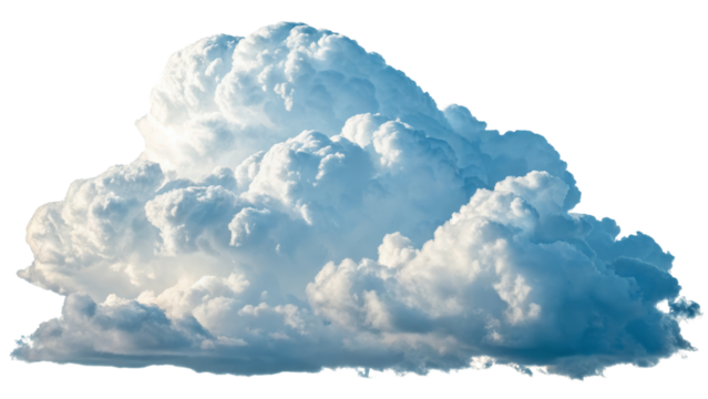 Large Cumulus Cloud Photo, Isolated on Transparent Background, Weather, Nature Photography, Clouds, Cumulus, Nature
