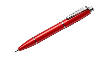 Elegant Red Ballpoint Pen - A sophisticated red ballpoint pen, perfect for business or .Sleek design, smooth writing