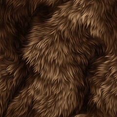 Naklejka premium Soft brown fur texture with a rich and fluffy appearance under natural light