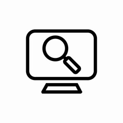 Magnifying glass search icon vector sign