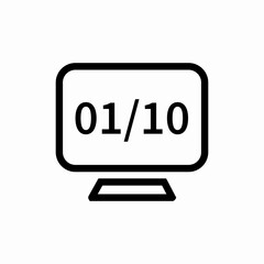 Binary code programming icon vector sign