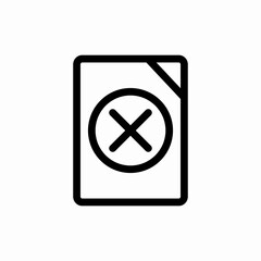 Blocked content file icon vector sign