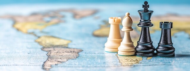 chess world map global conflict international Europe Africa game globe. policy chess world map competition power concept economic USA geopolitics war America worldwide risk Russia earth economy trade