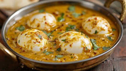 Egg korma with creamy sauce