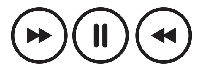 Play button icon set. video play vector symbol.