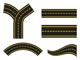 Fototapeta premium road or highway design vector on transparent background
