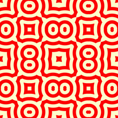 Squares, circles ornament. Seamless pattern. Mosaic backdrop. Tiles wallpaper. Ethnic motif. Geometric linear background. Digital paper. Geometrical textile print. Embroidery image.