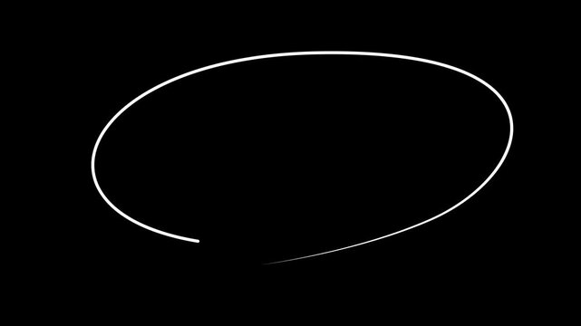 2d animation of green screen openers with hand drawn shapes. Circle, rectangle, ellipse on black background with alpha channel. Stop motion intro