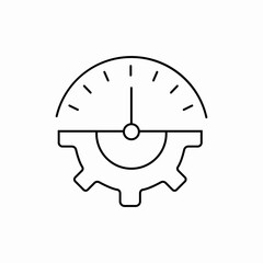 Performance optimization icon vector sign