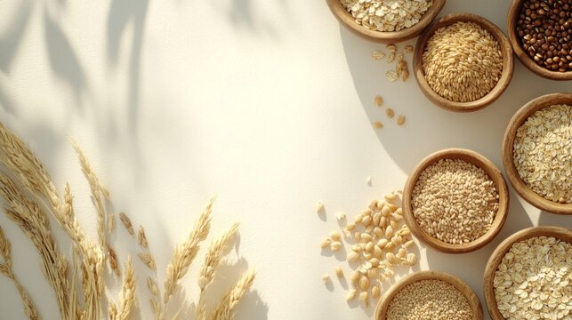 Mockup with Assorted Whole Grains