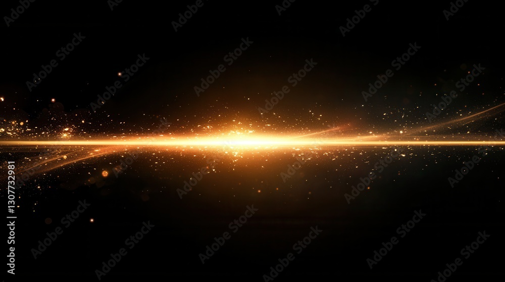 Fototapete bright beam of light breaks through dark background creating vibrant color sparks of inspiration gen