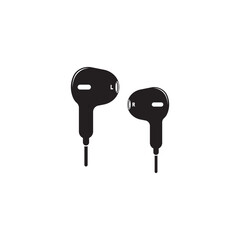 earphone logo vector icon design. headphone icon design, headset icon illustration design.