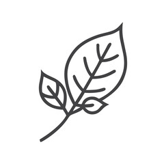 Obraz premium Detailed Leaf Icon for Botanical Apps, Nature Websites and Environmental Design Projects about Plant Life, Ecology and Green Initiatives for Educational Resources