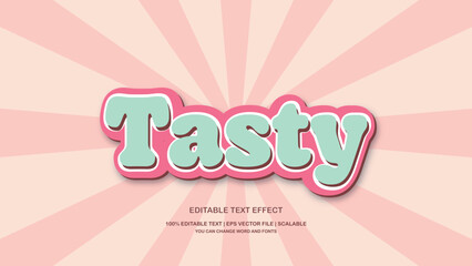 Editable vector tasty text effect