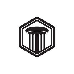 Pillar Logo Template. Column Vector illustration Design