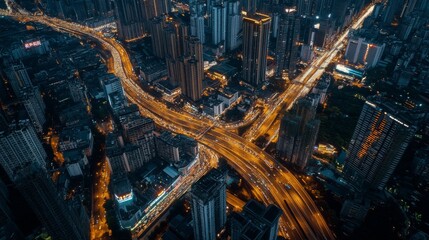 Obraz premium Smart cities use technology to improve city life. They use sensors, cameras, and other devices to collect data about traffic, energy use, and other things. 