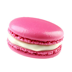 Pink Macaron with White Cream Filling