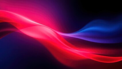Obraz premium Abstract futuristic background with pink blue glowing neon moving high speed flowing curve wave lines. Data transfer concept Fantastic wallpaper
