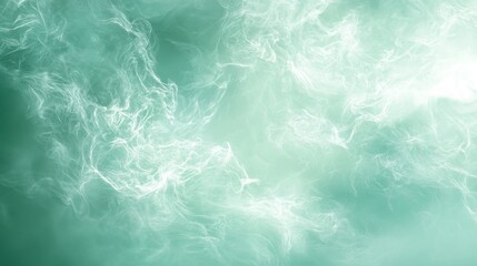 Obraz premium Ethereal Green Smoke with Soft Glowing Swirls