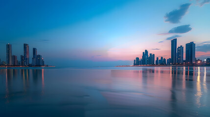 Fototapeta premium modern city skyline at night