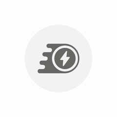 fast power icon sign vector