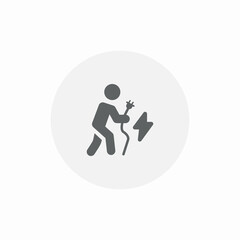 electricity usage icon sign vector