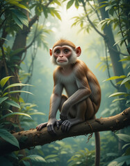 Fototapeta premium Social and Intelligent: The Playful Life of Macaques