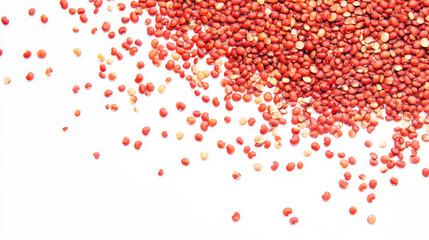 Obraz premium The rich, deep red color of the beans stands out, showcasing their smooth texture and natural shine