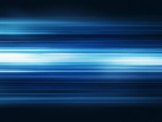 Abstract Blue Light Streaks With Motion Blur