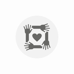volunteer advocate icon sign vector