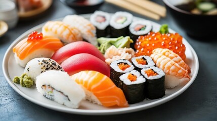 sushi on a plate