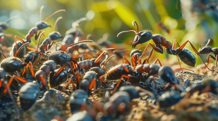 Ant Colony Teamwork and Harmony: AI-Driven Symbolism for Software Company Advertising