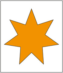 Print Yellow stars collection decoration elements.