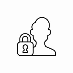 account lock icon sign vector