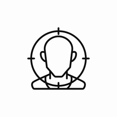 customer target icon sign vector