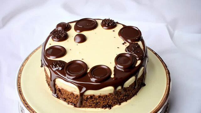 playful animated concept featuring delicious chocolate pudding dessert designed vibrant eye catching visual ideal festival birthday themed videos