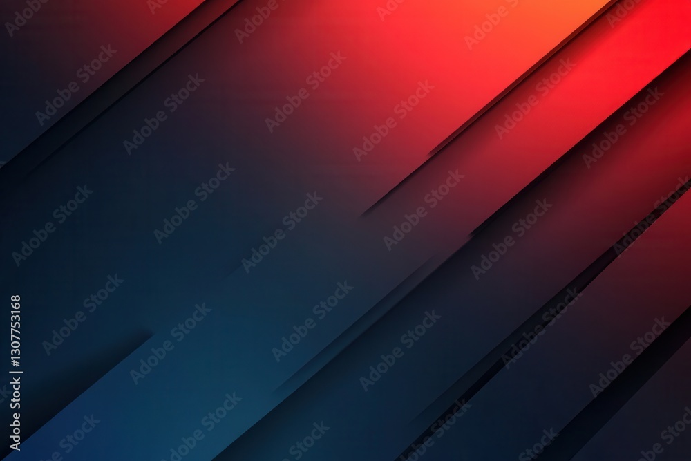 Fototapete sleek minimalistic background with gradient transition from deep blue to vibrant red symbolizing pol