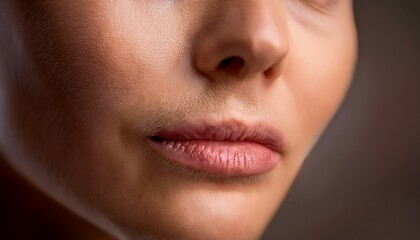 Obraz premium Mujer madura de rsotro neuttro con un fondo colorido