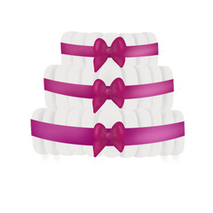 Gâteau de couches rose